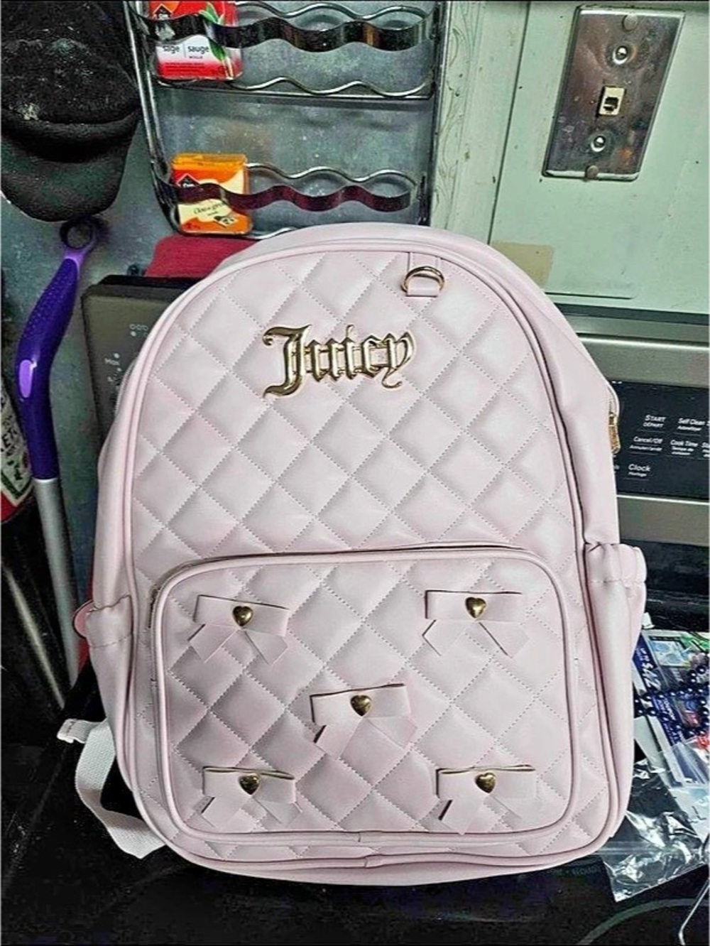 Juicy Couture Pink Quilted Backpack